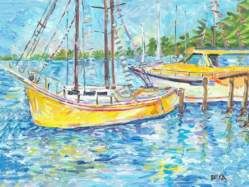 "Two Yellow Boats" by Becca Speight