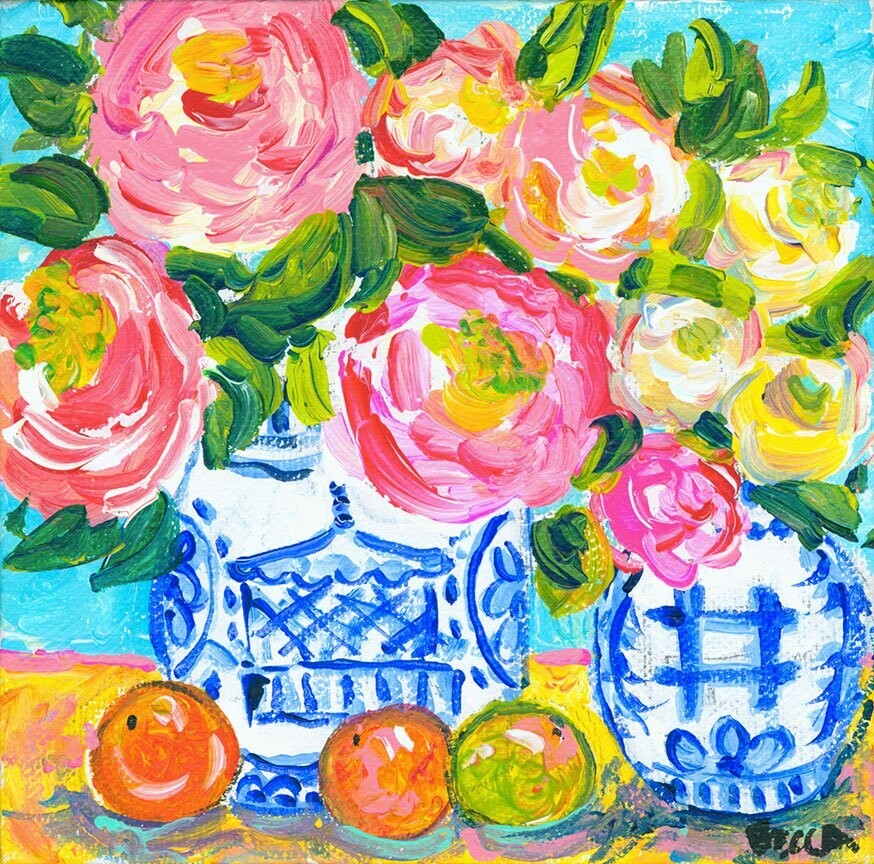 "Oranges and Flowers-3" by Becca Speight