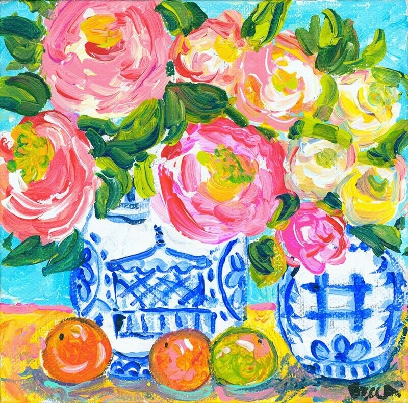 "Oranges and Flowers-3" by Becca Speight