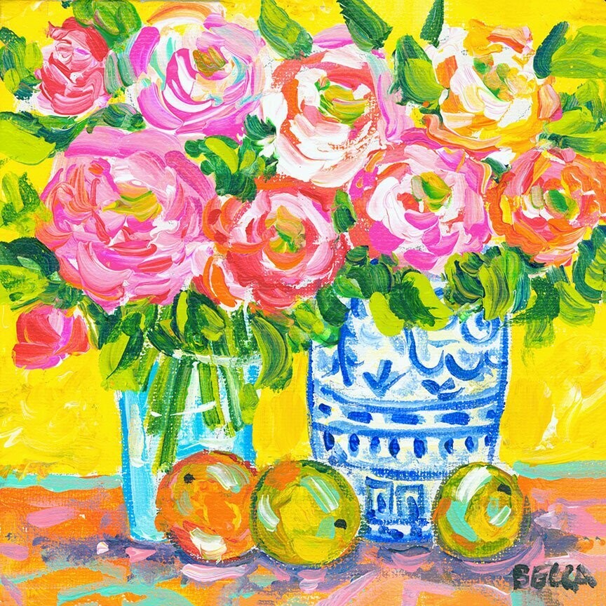 "Oranges and Flowers-4" by Becca Speight