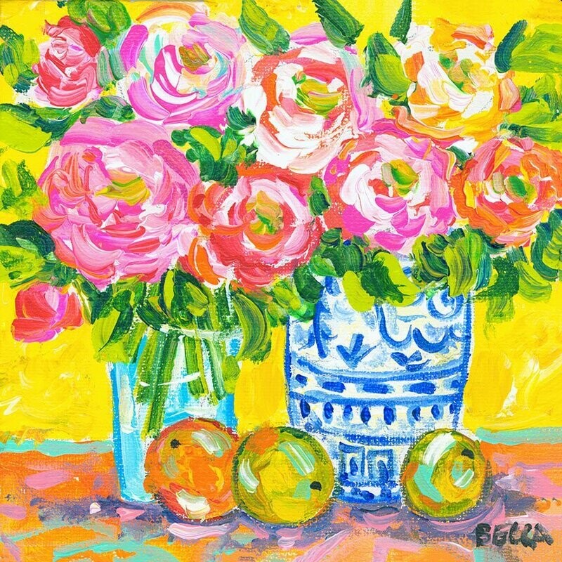 "Oranges and Flowers-4" by Becca Speight