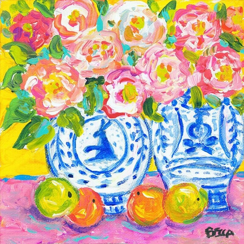 "Oranges and Flowers-6" by Becca Speight