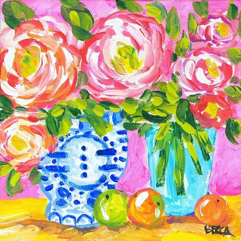 "Oranges and Flowers-5" by Becca Speight