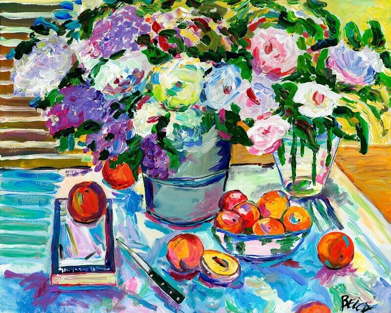 "Table with Flowers and Fruit" by Becca Speight