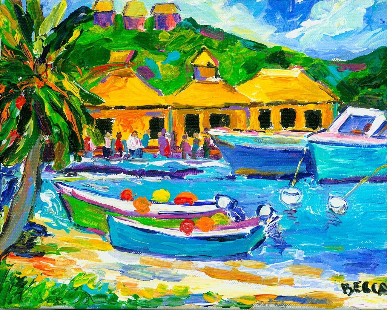 "Motor Skiffs at Resort" by Becca Speight