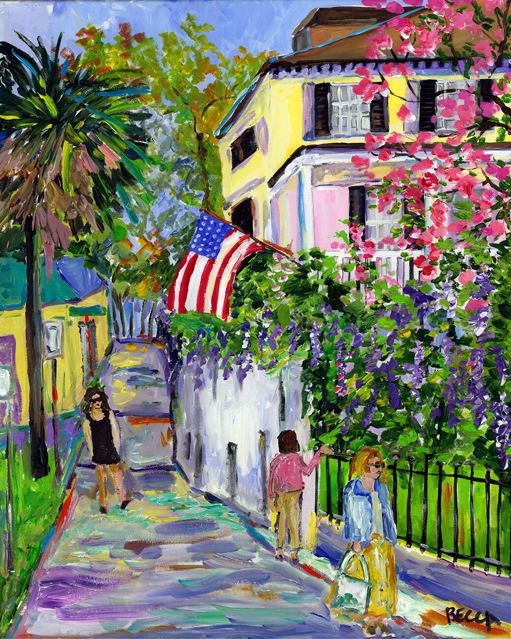 "Yellow House Flag Alley" by Becca Speight