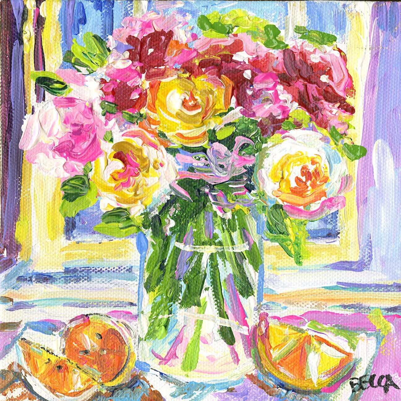 "Floral with Orange Slices" by Becca Speight