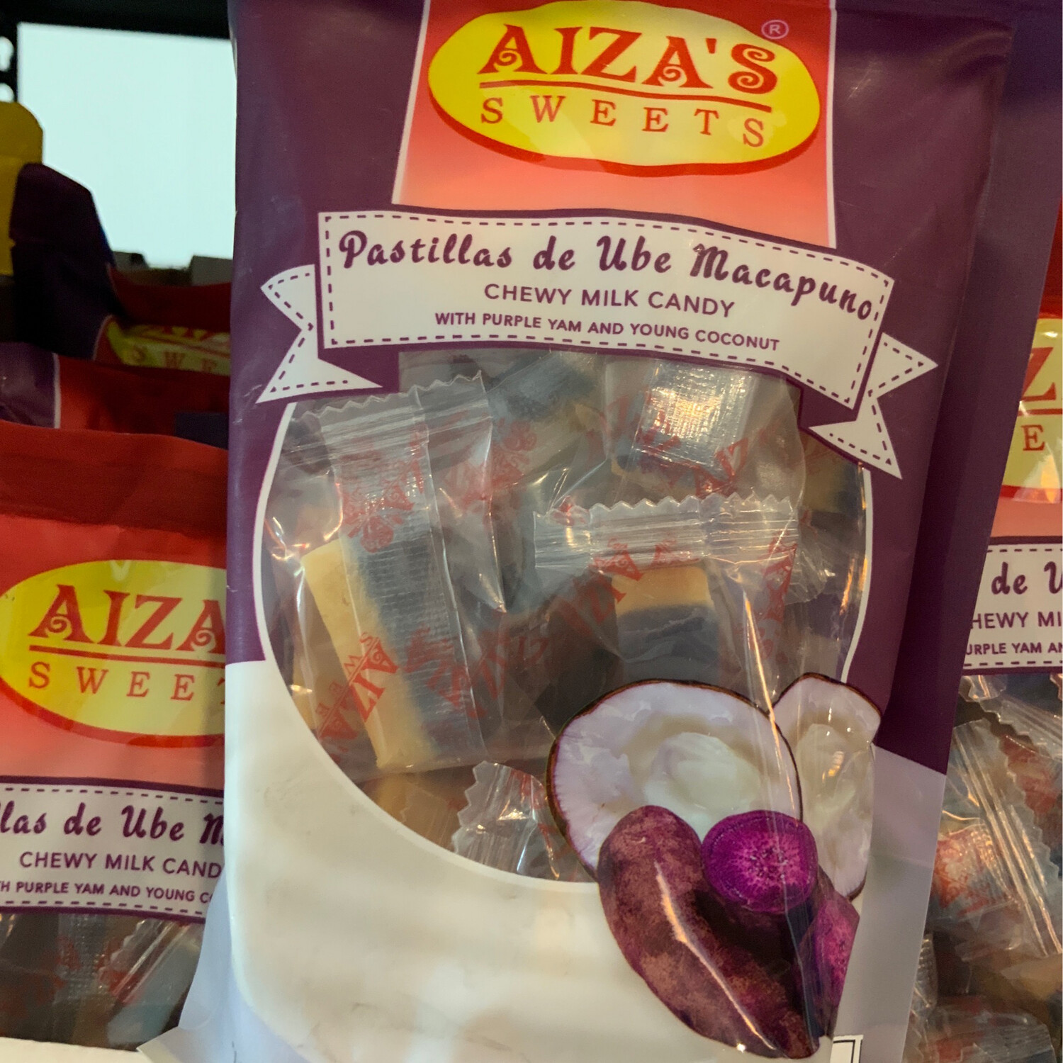 Aiza&#39;s Sweets - Pastillas de Ube Macapuno