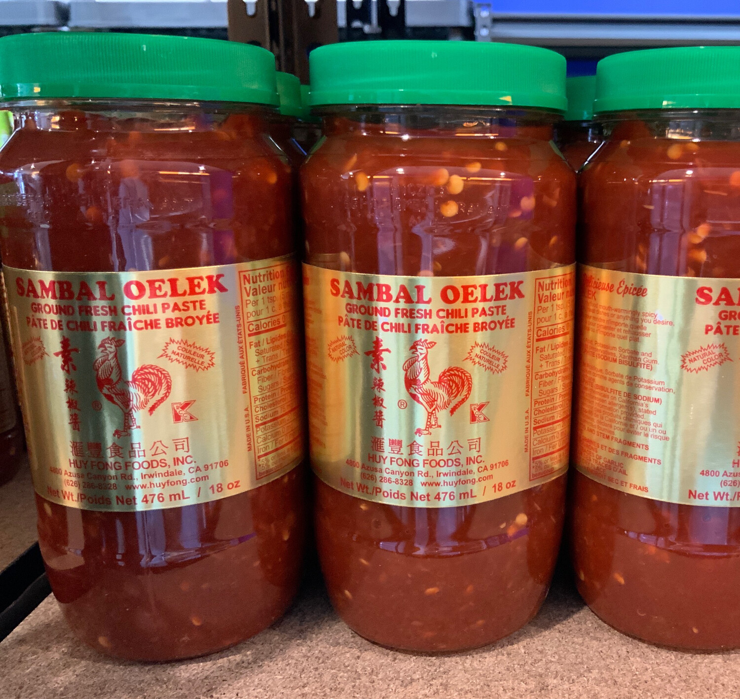 Sambal Oelek - Fresh Ground Chili Paste ( 476ml )