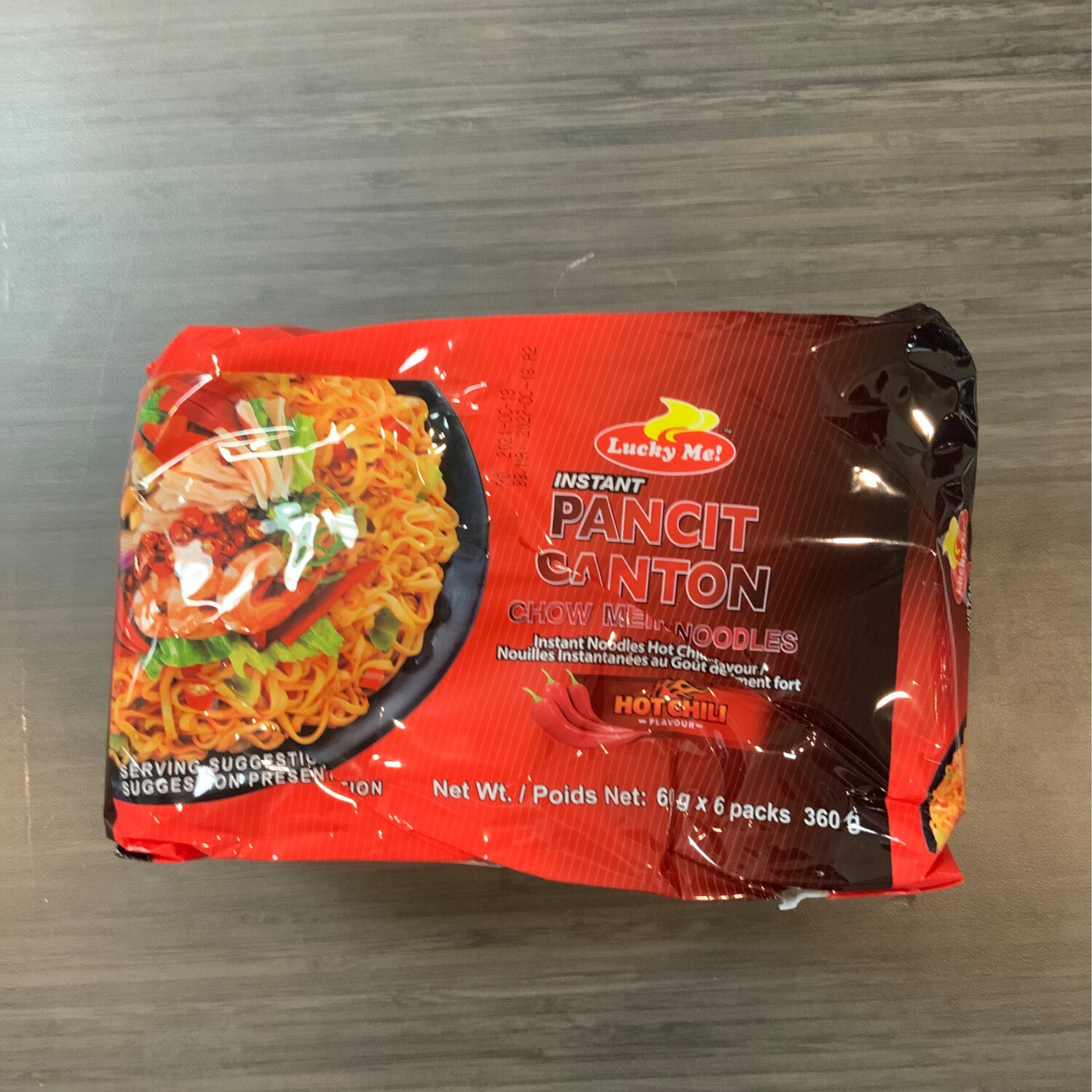 Lucky Me! Instant Pancit Canton - Hot Chili Flavour ( 6s )