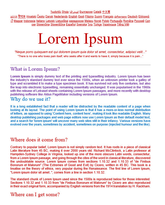 Colored Texts Short/A4/Long
