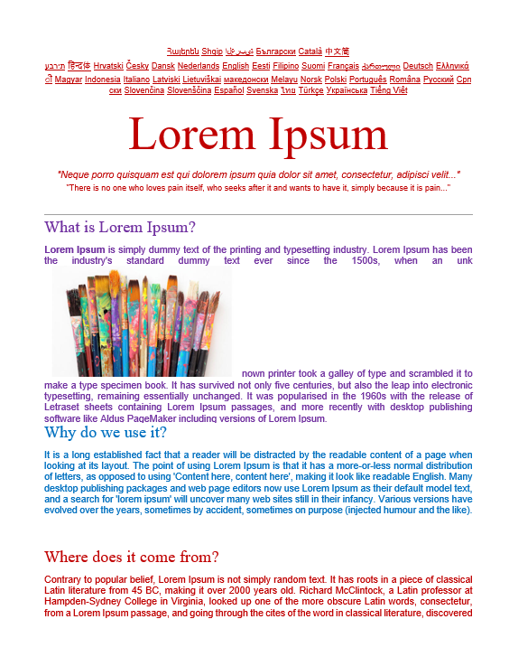 Colored Texts with photo not full page photo