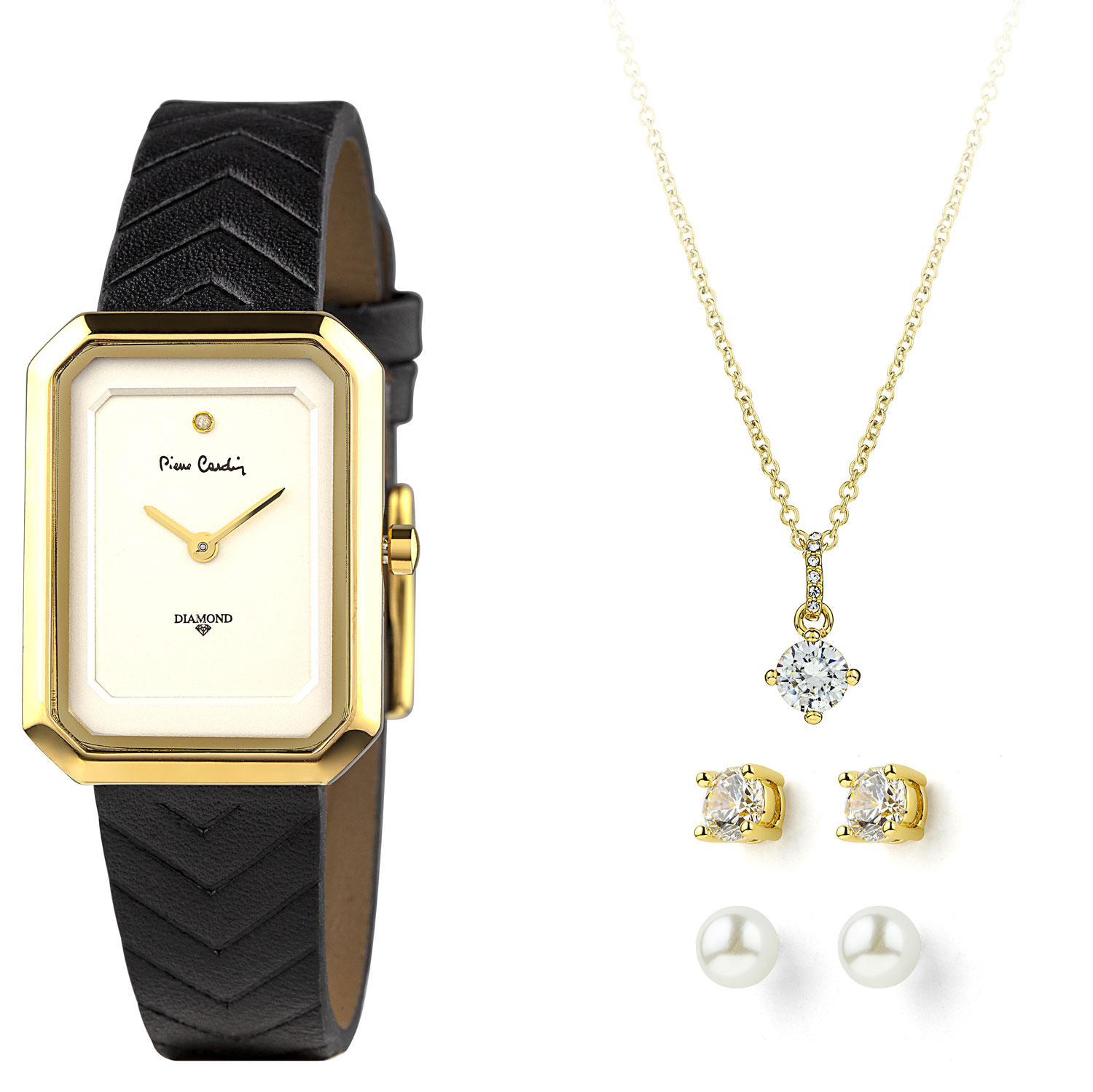 Pierre Cardin Gift Set Watch &amp; Necklace &amp; Earrings PCDX8381L20