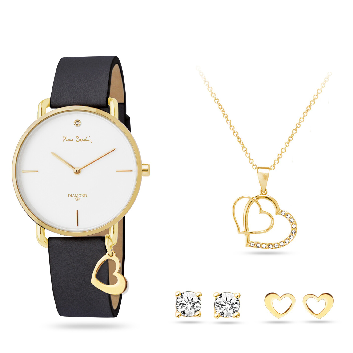 Pierre Cardin Gift Set Watch &amp; Necklace &amp; Earrings PCDX8464L23