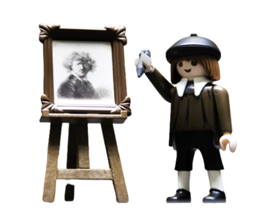70456 Self-Portrait Rembrandt 林布蘭與自畫像 特別版