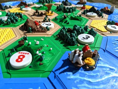 3D Printed Catan Magnetic Game Set with Personalizable Storage Case (Up-To 6 Players)