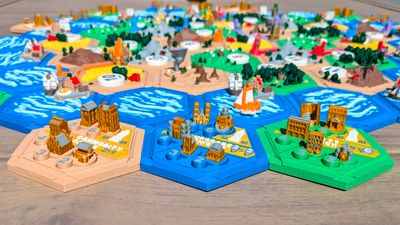 3D Printed Catan Cities &amp; Knights Magnetic Game Set (Up-To 6 Players)