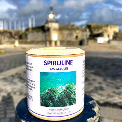 Spiruline: pot de 125 gélules