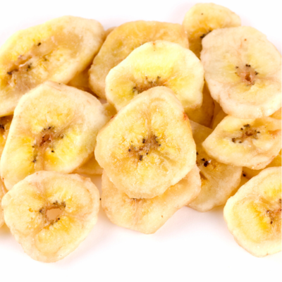 Bananes séchées en chips en 200 g.