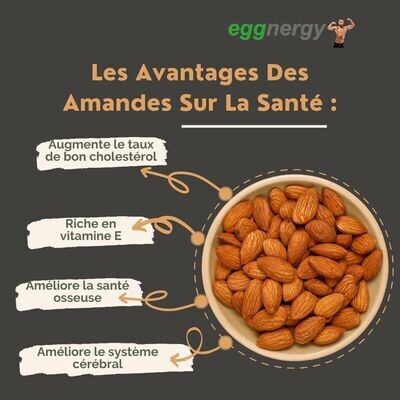 Amandes émondées en 500 g (non salées)