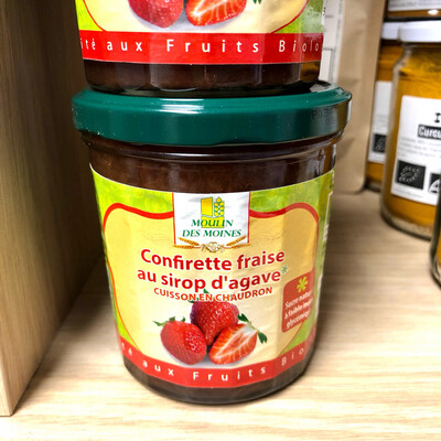 Confiture au sirop d&#39;agave (à faible IG): 330 g net.