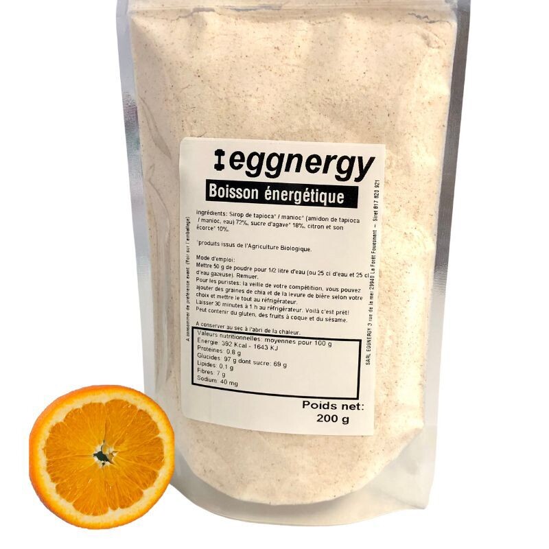 Boisson énergétique Orange ou Citron bio - 500 g