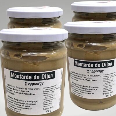 Moutarde de Dijon 4 pots de 450 g - Origine France