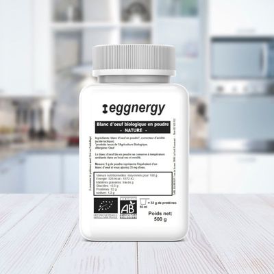 Blanc d’œuf bio en poudre: 500 g