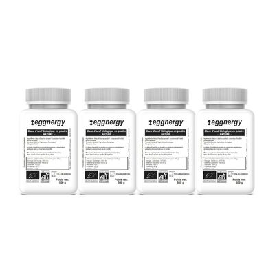 Blanc d’œuf bio poudre: 4 x 500 g - Code 0