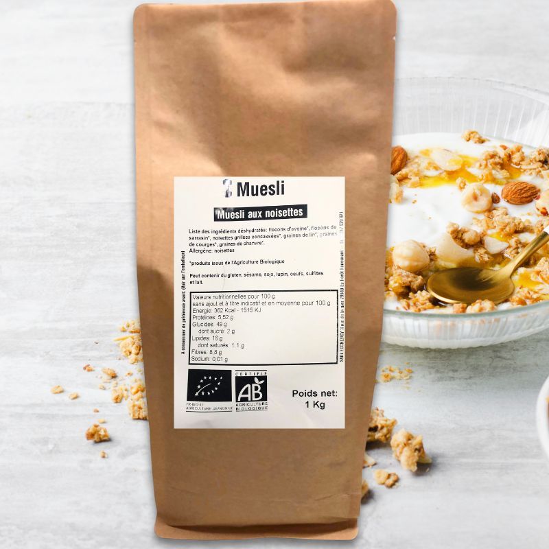 Muesli aux noisettes 1 Kg - Bio