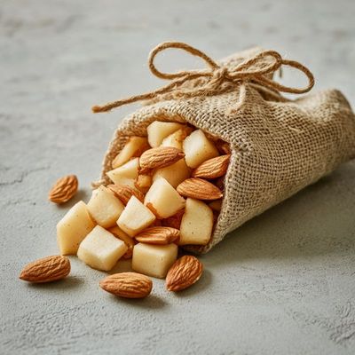 Pommes séchées et amandes grillées bio en 1 Kg