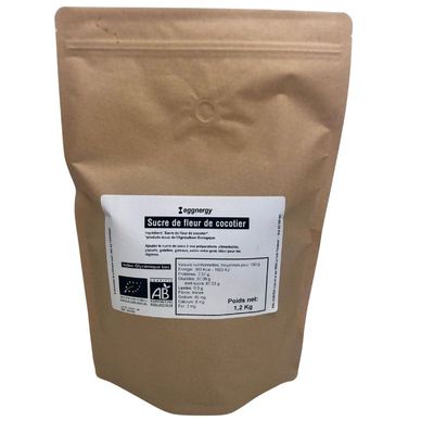 Sucre de fleur de coco bio en 1.2 kg