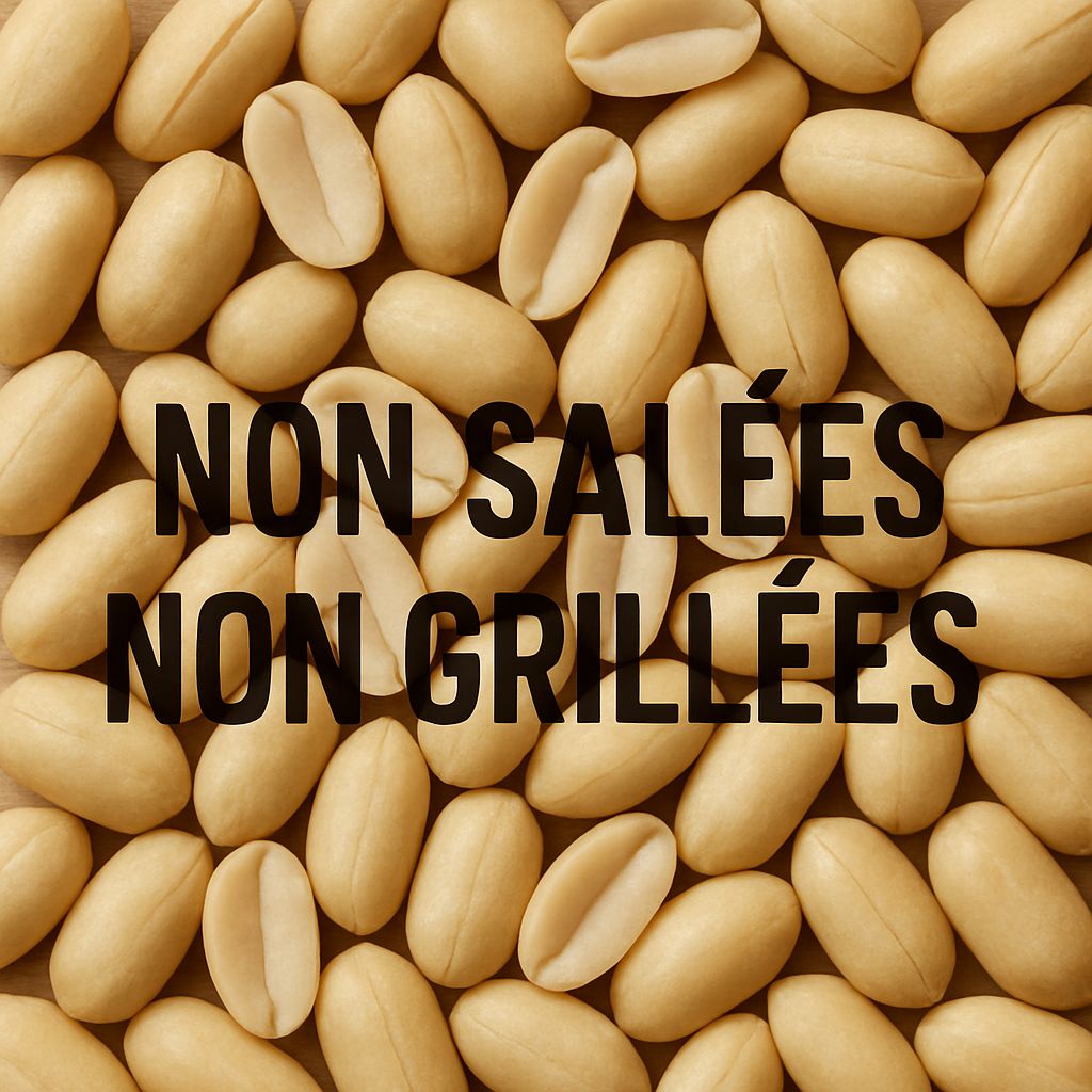 Cacahuètes non grillées et non salées en 500 g