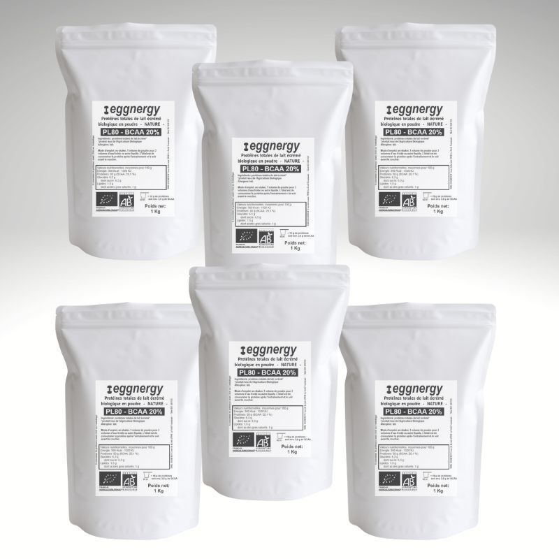 Protéine Lait Native Bio (origine: France): 6 Kg.