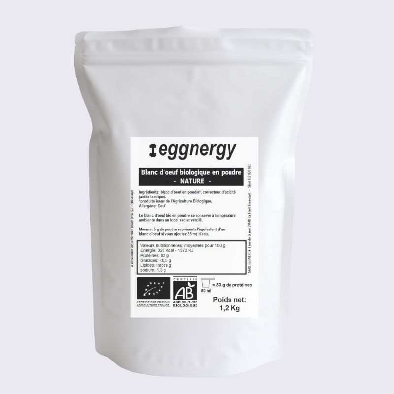 Blanc d’œuf bio en poudre 1200 g