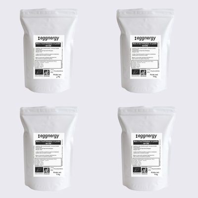Blanc d’œuf bio poudre: 4 kg - Code 0