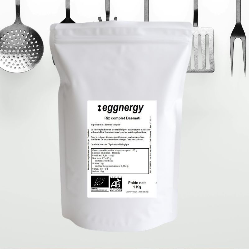Riz basmati complet (origine: Pakistan ou Inde)