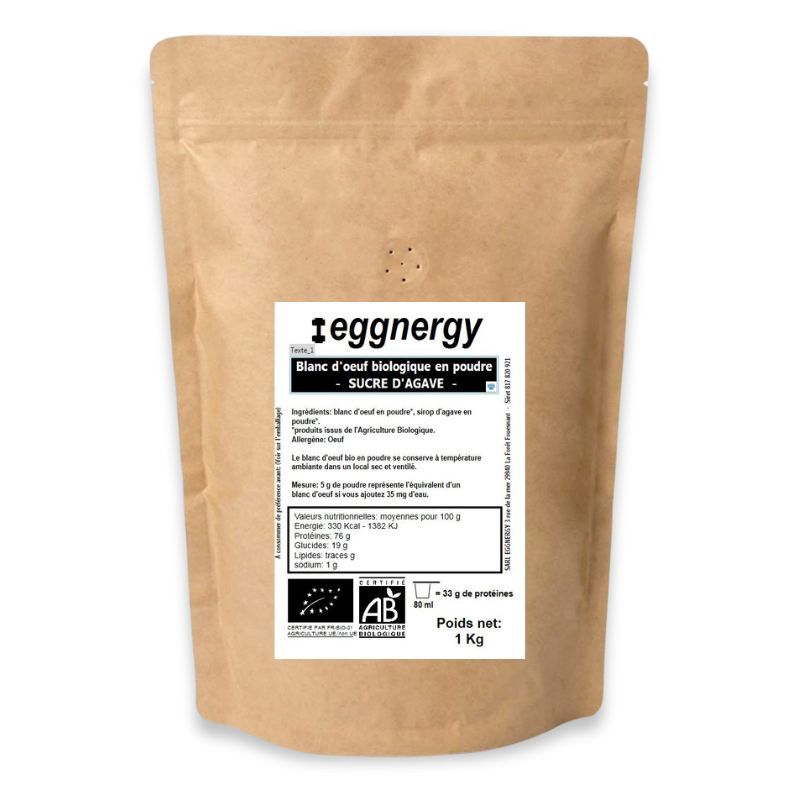 Blanc d'oeuf sucré 1 Kg