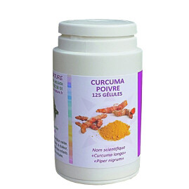 Curcuma + Poivre en gélules - pot de 110 g