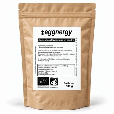 Jaune d’œuf BIO en poudre en 500 g