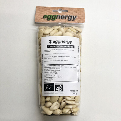 Amandes émondées en 500 g (non salées)
