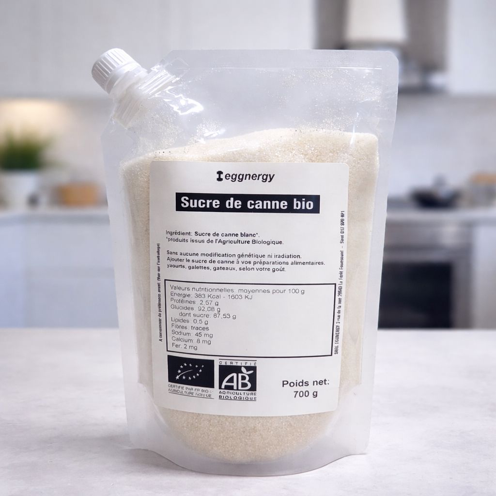 Sucre de canne bio en vrac 700 g