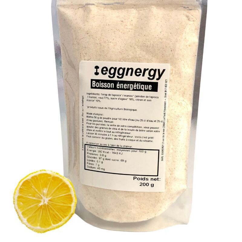 Boisson énergétique - citron ou orange bio - 200 g