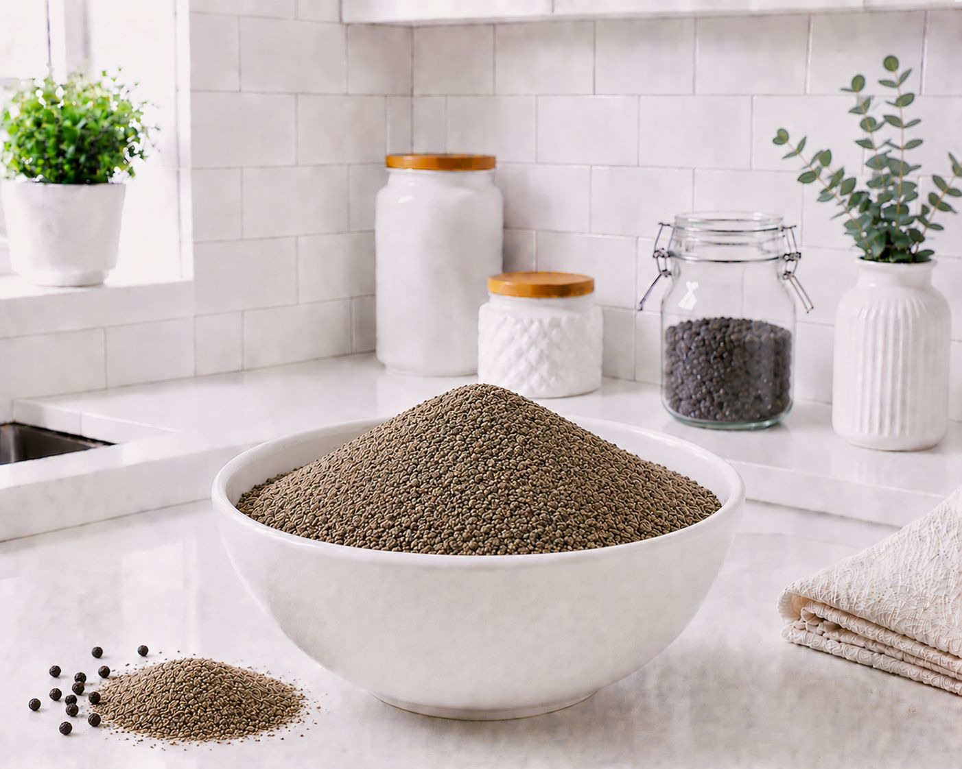 Poivre noir en grain en sachet de 500 g