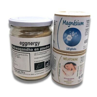 Pack Sommeil: Trio Ashwagandha, Magnésium et Mélatonine