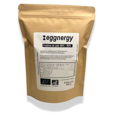 Protéine de pois Bio 80-85% en 500 g