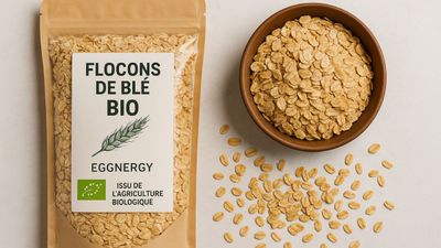 Flocons de blé bio en 2 sachets de 1 Kg