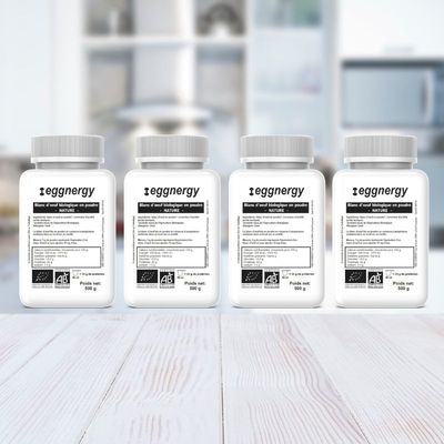 Blanc d’œuf bio poudre: 4 x 500 g - Code 0