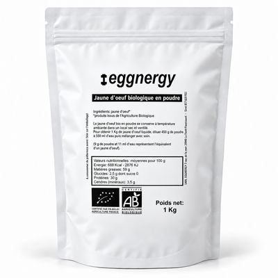 Jaune d’œuf BIO en poudre en 1 Kg
