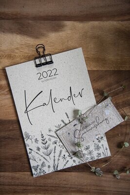 Kalender 2022 mit Wildkräutersamen Kalender 2022 mit Wildkräutersamen